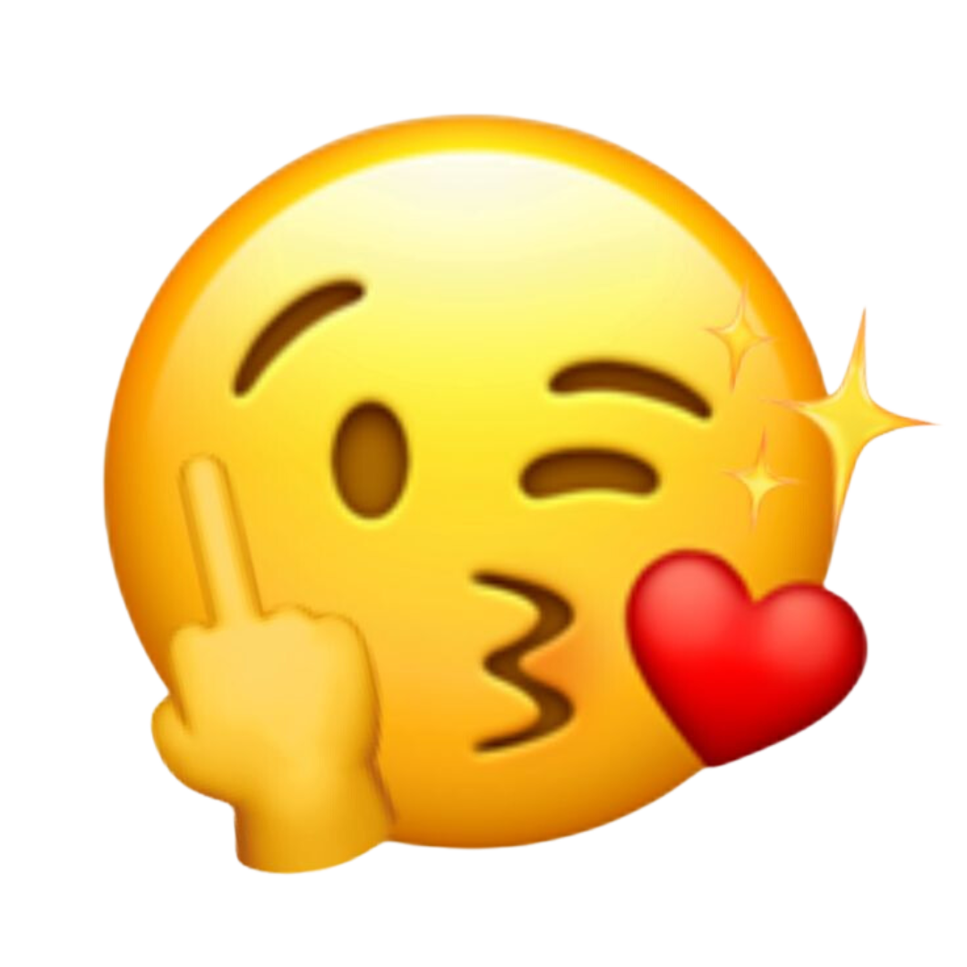 Emoji Kiss Middle Finger QR Code Hoodie โ Threads N Decals