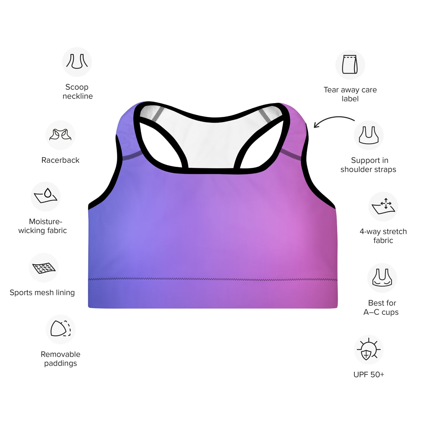 Gradient Glam Sports Bra