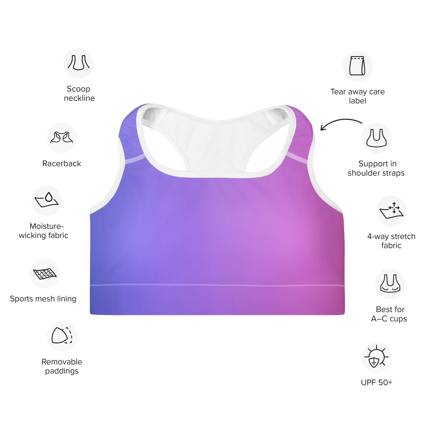 Gradient Glam Sports Bra