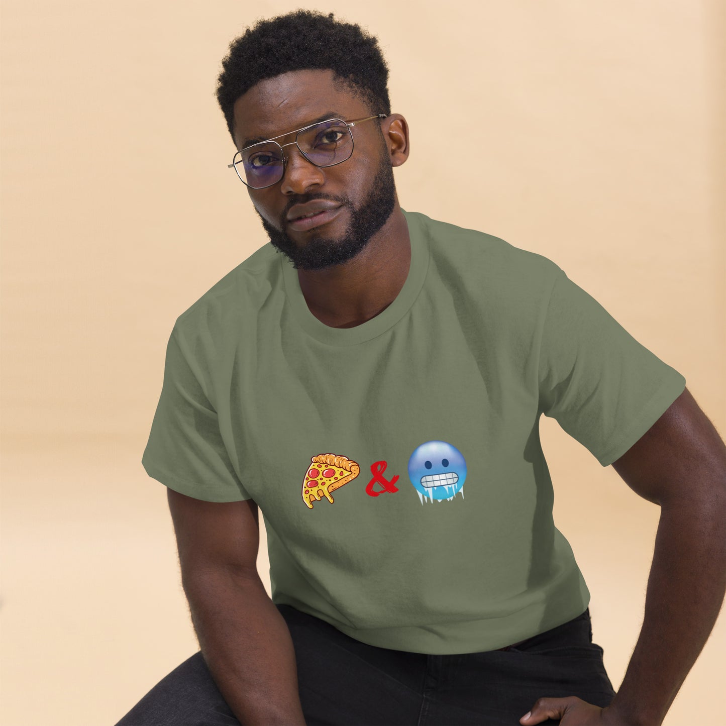 Pizza & Chill Emoji T-Shirt