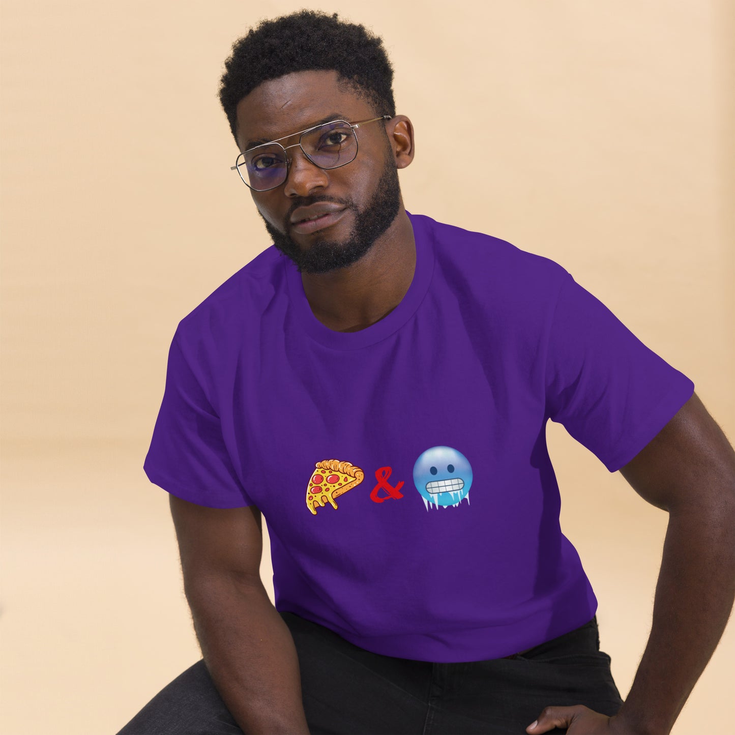 Pizza & Chill Emoji T-Shirt