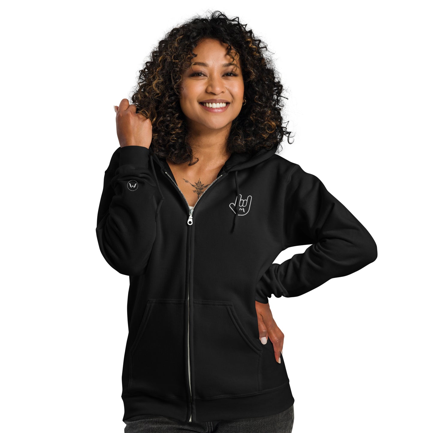 ILY Sign Language Zip Hoodie