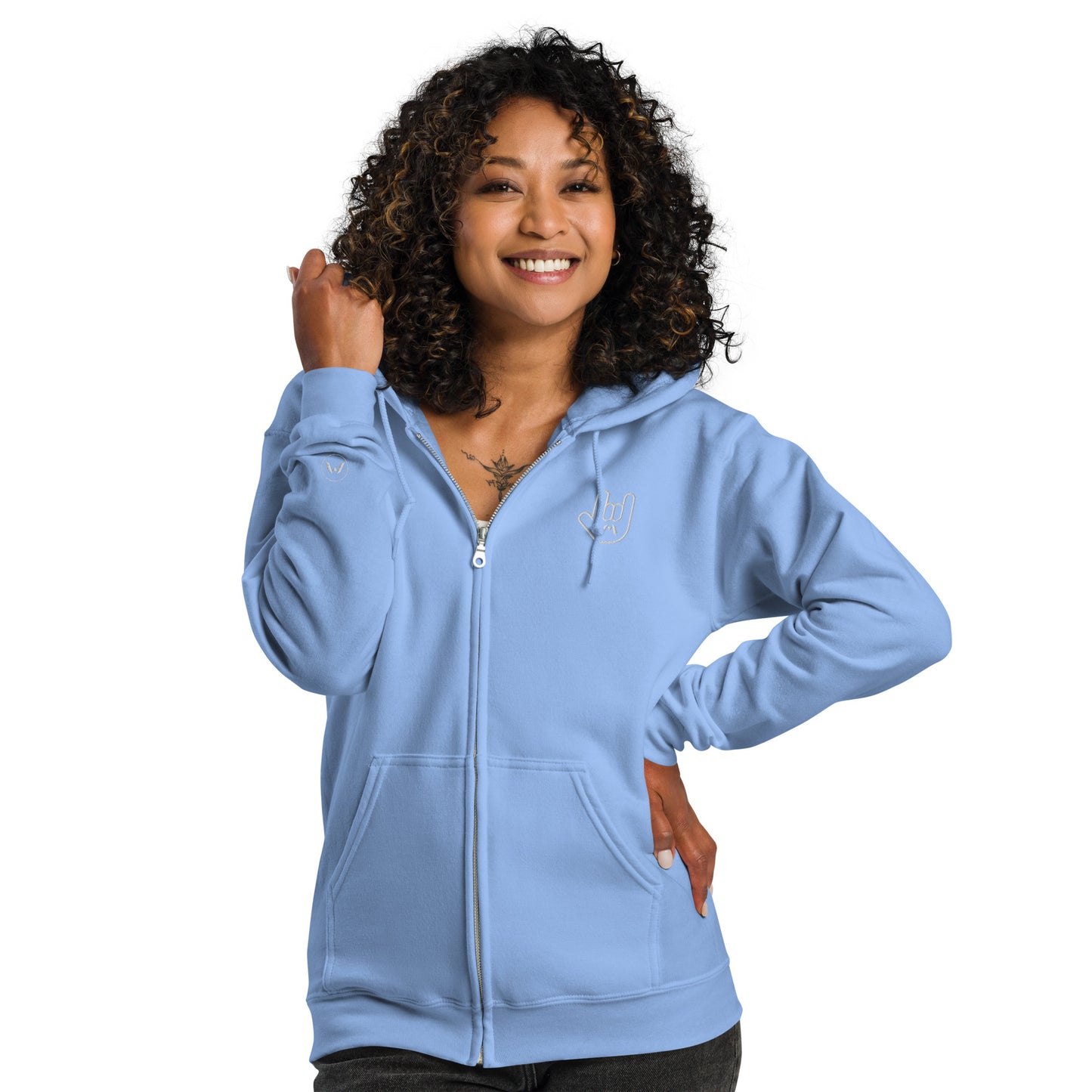 ILY Sign Language Zip Hoodie