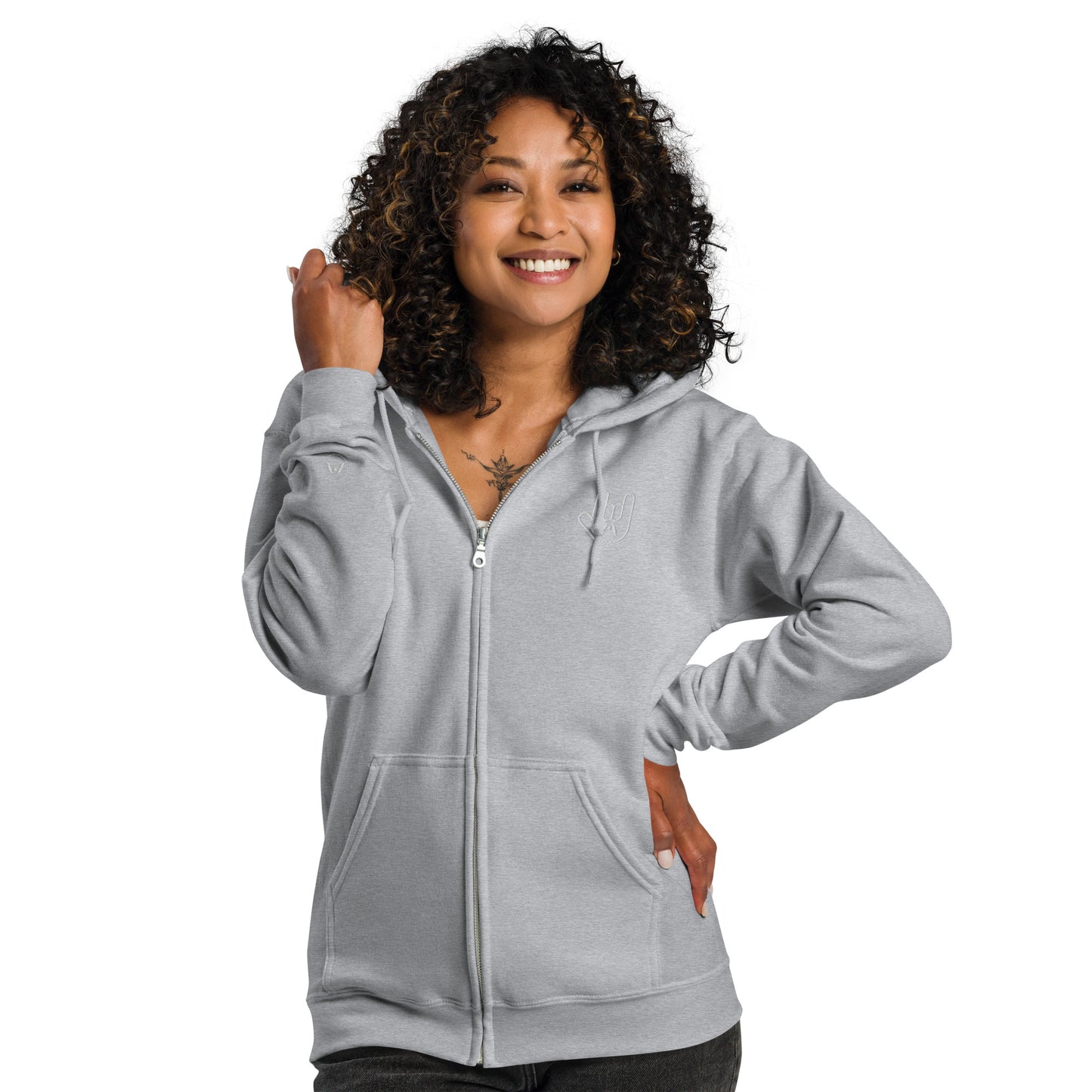 ILY Sign Language Zip Hoodie