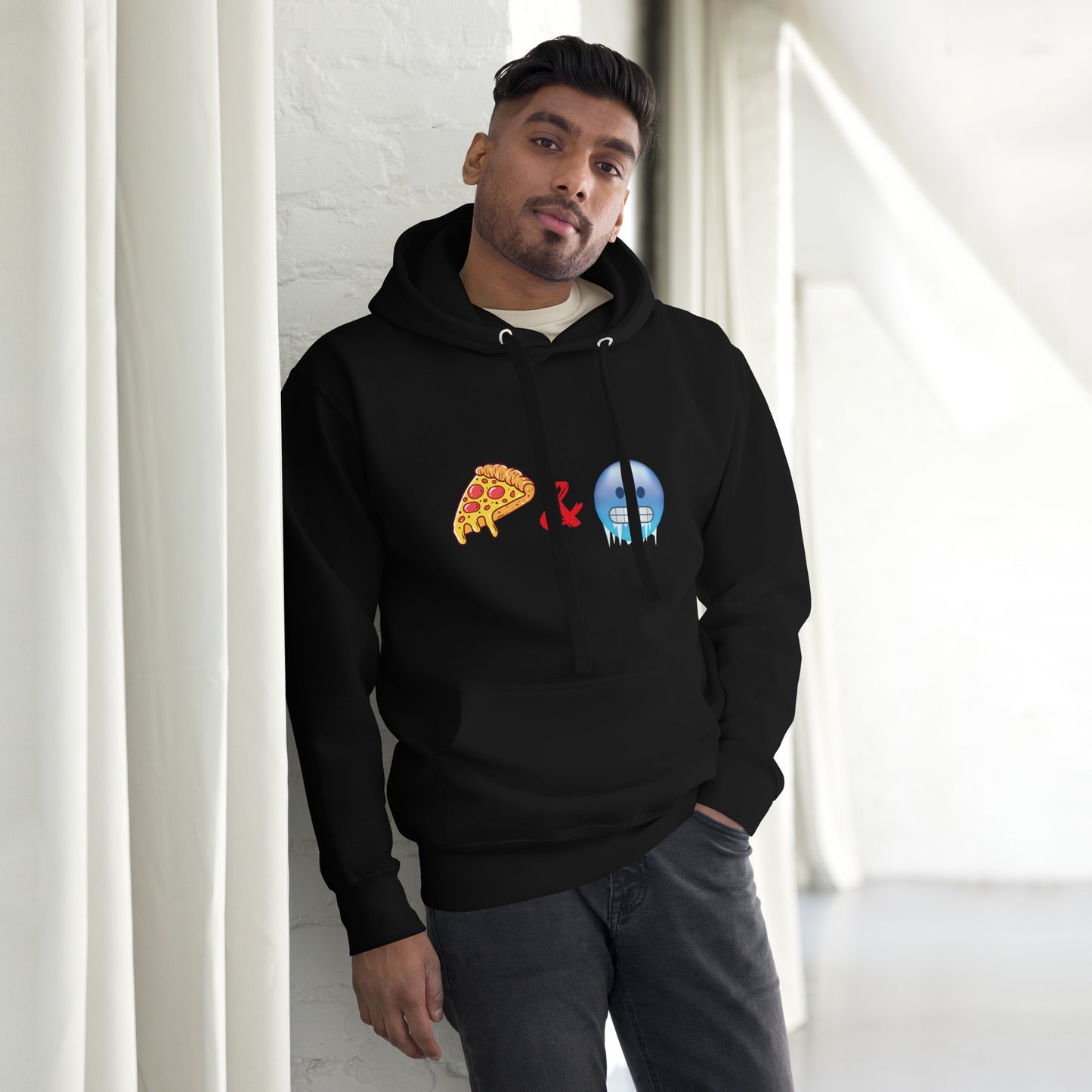 Pizza & Chill Emoji Hoodie