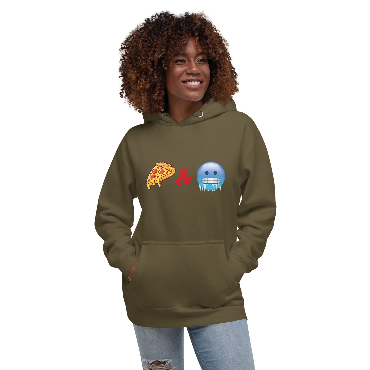 Pizza & Chill Emoji Hoodie