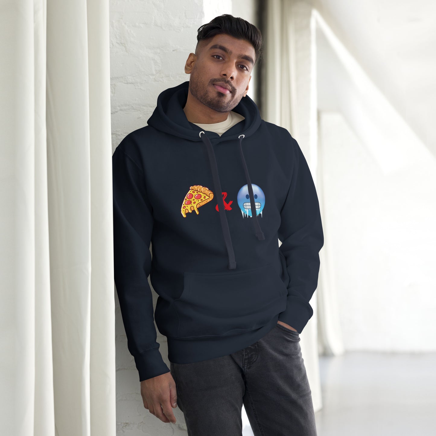 Pizza & Chill Emoji Hoodie