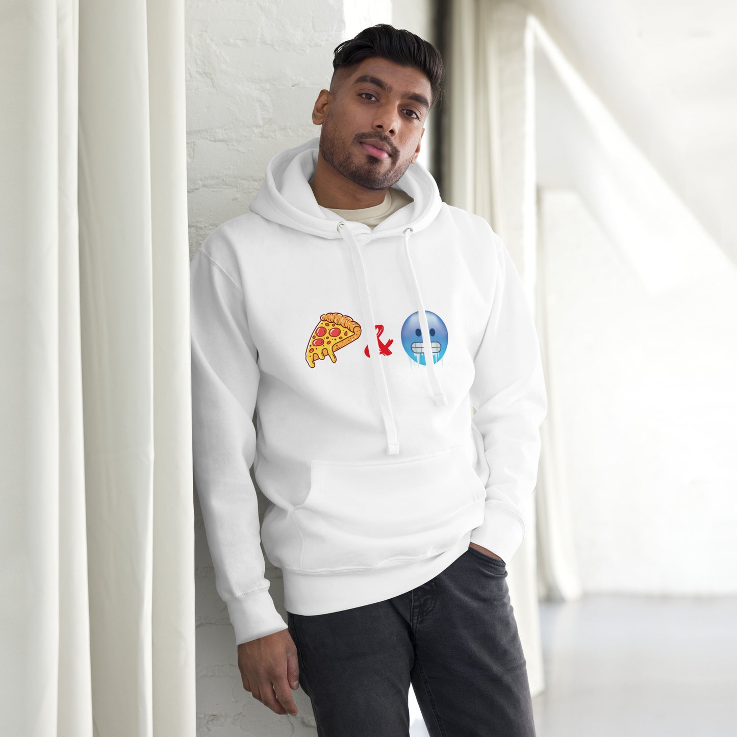 Pizza & Chill Emoji Hoodie