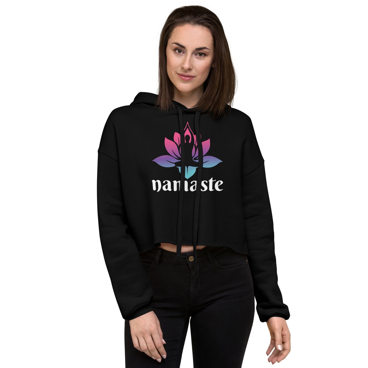 Zen Bloom Crop Hoodie