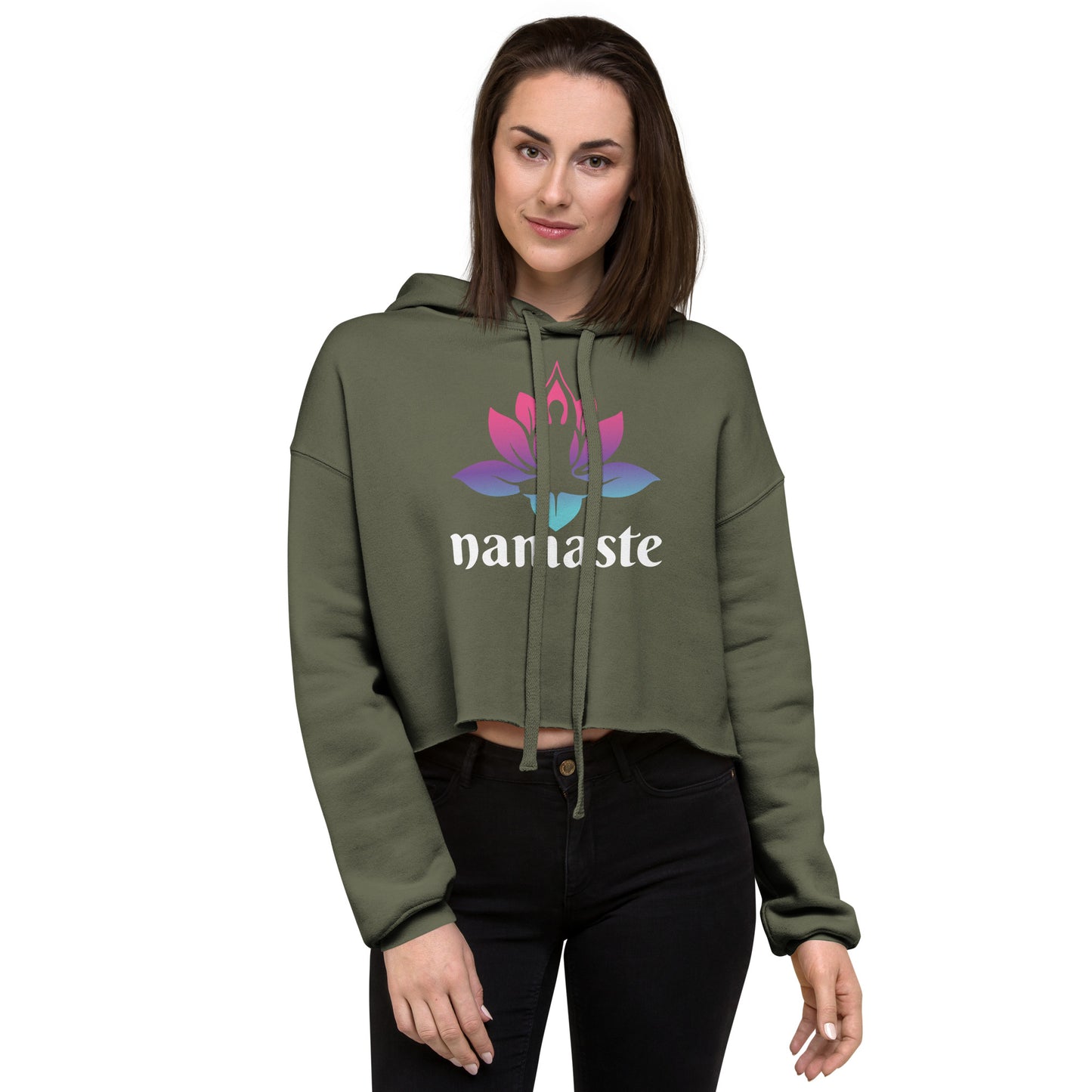 Zen Bloom Crop Hoodie